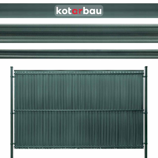 Panou de acoperire a gardului cu benzi verde 152 cm