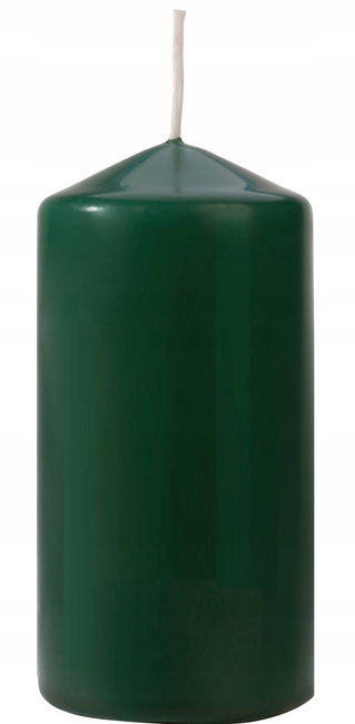 Lumânare de masă solidă clasic verde 12 cm