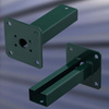 Baza de prindere a stâlpului 60x40 mm set de 4 bucăți - Culoare verde
