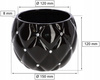 Capac pentru ghiveci glamour ceramică negru