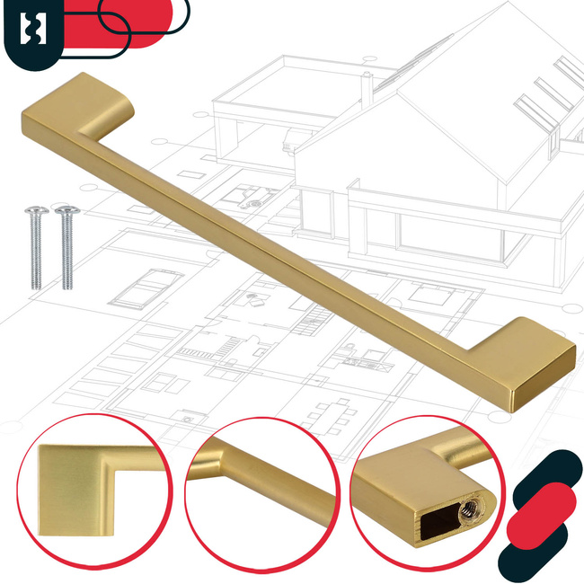 Bucătărie mobilier mâner clasic modern lung aur mat 160 mm