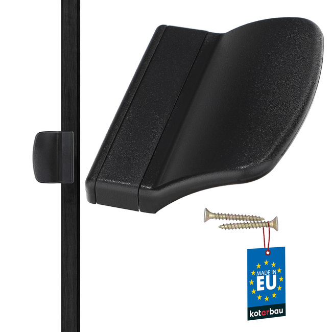 Balcon apuca feroviar negru 70x55 mm