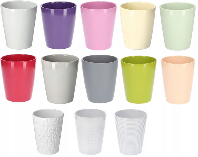 Ghiveci de flori din ceramică 12 cm roz pudră
