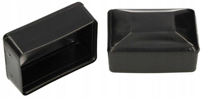 Capac stâlp gard din plastic negru 60x40 mm set de 100 buc.