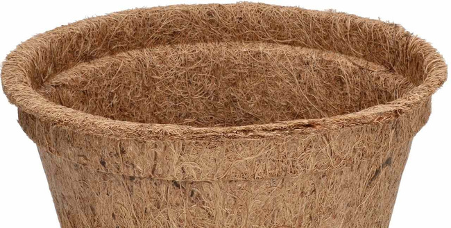 Ghiveci de flori din fibre naturale de nucă de cocos fi 19,5 cm set de 2 buc.