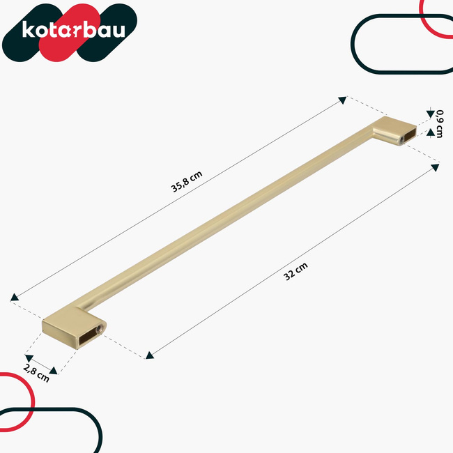Bucătărie mobilier mâner clasic modern lung aur mat 320 mm