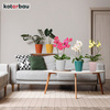 Ghiveci de flori din ceramică turcoaz plante orhidee 12 cm set de 2 buc.