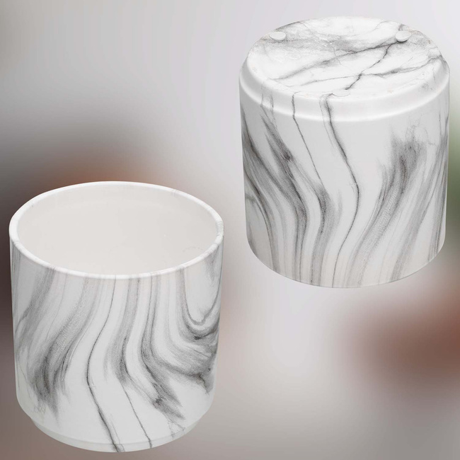 Ghiveci de flori rotund din marmură ceramică 12 cm