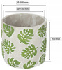 Ghiveci de beton pentru plante model frunze - 20 cm