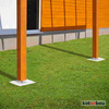 Suport pentru stâlp reglabil pe verticală 110x80 mm