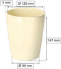 Ghiveci de flori din ceramică 12 cm crem - 2 buc.